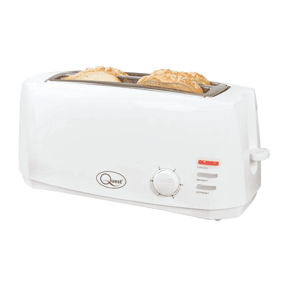 Quest 4 Slice Toaster - White