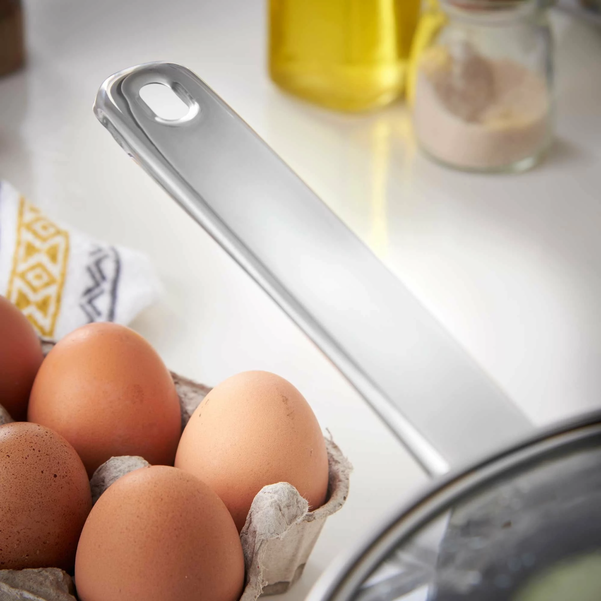 Lewis's Stainless Steel Egg Poacher Pan With Lid 20cm - Silver - Image 4