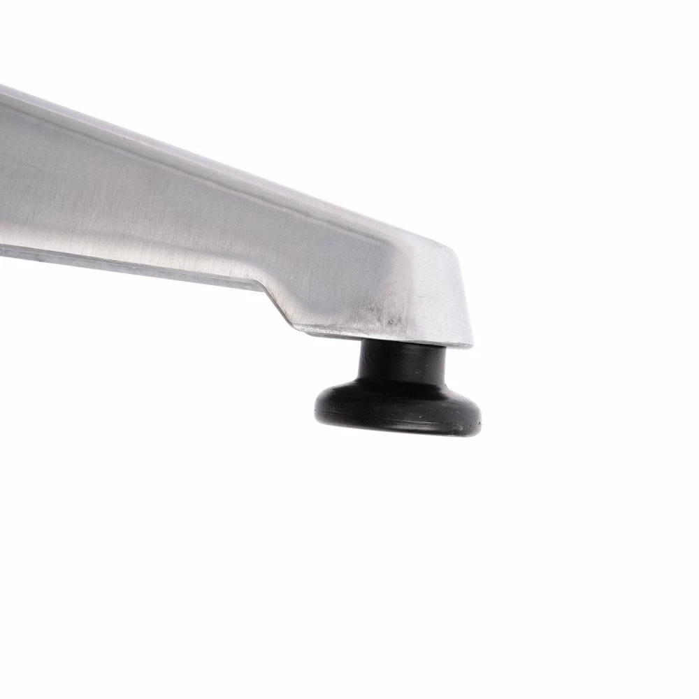 Adjustable Aluminium Bar Table Round Tabletop Dining Wine Pub Stainless Steel Height 70-110cm Metal W/Chromed Base Style-Silver - Image 9