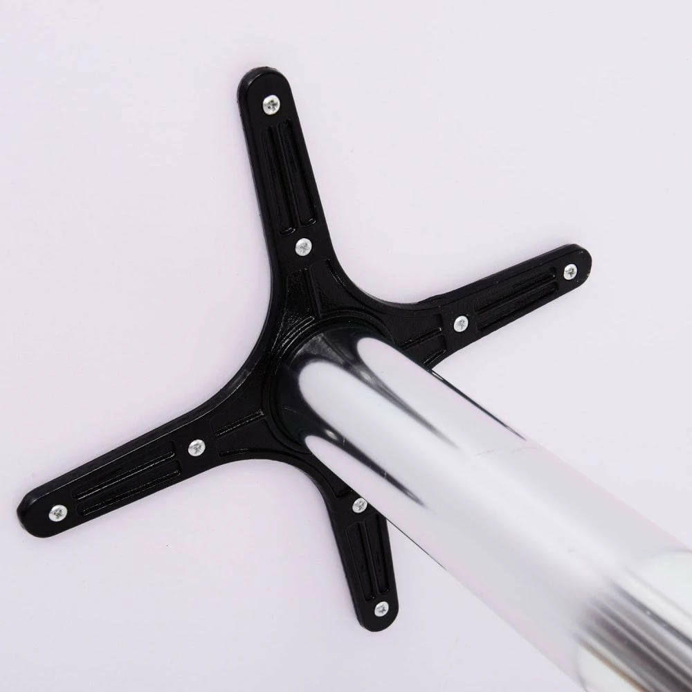 Adjustable Aluminium Bar Table Round Tabletop Dining Wine Pub Stainless Steel Height 70-110cm Metal W/Chromed Base Style-Silver - Image 10