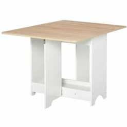 Oldable Dining Table Drop-Leaf Folding Desk Side Console With Storage Shelf For Kitchen,Dining Room Bar"
