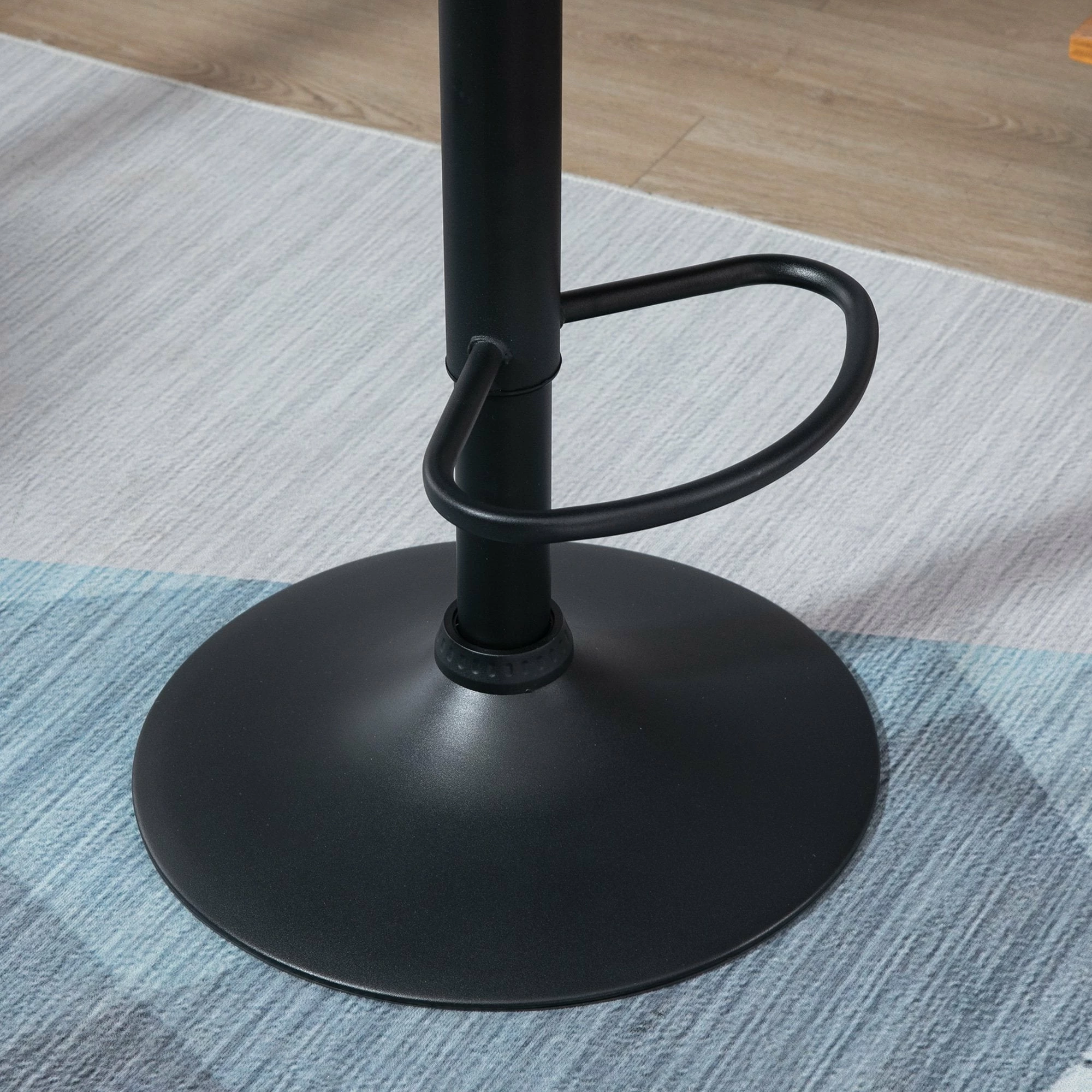 HOMCOM Adjustable Bar Stools Set Of 2 - Dark Grey - Image 9