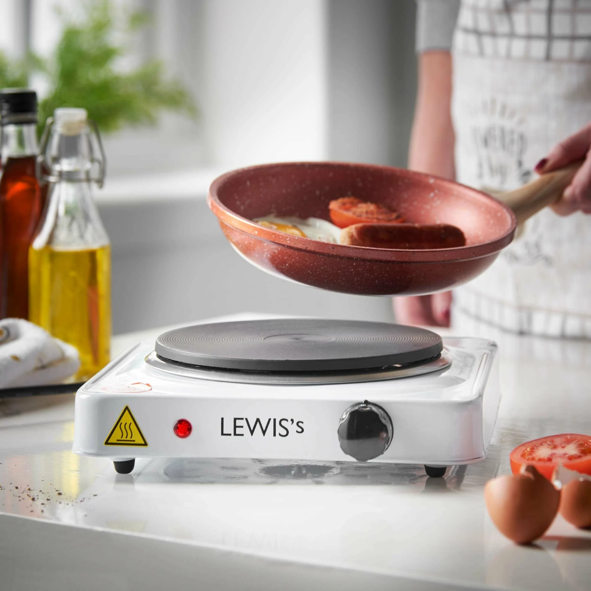 Lewis's Hotplate Single 1500W - White - Image 3