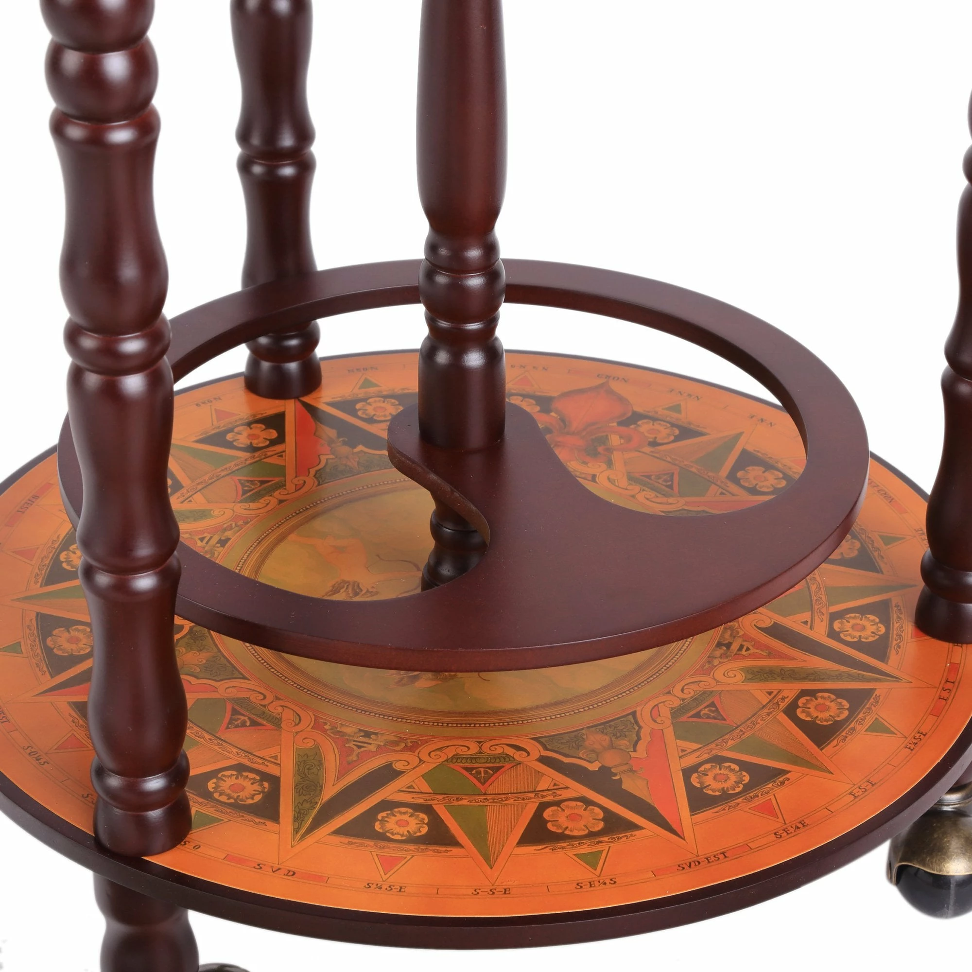 HOMCOM Globe Shaped Vintage Retro Style Drink Cabinet Mini Bar With Wheels - Image 8