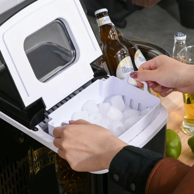 HOMCOM Ice Maker 12kg - Black - Image 7