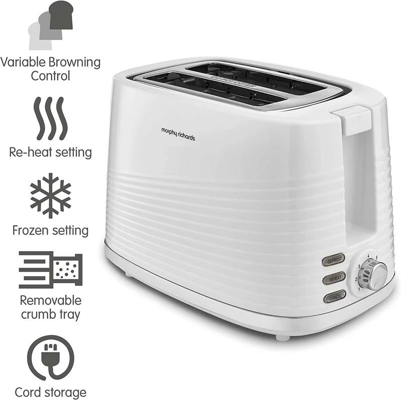 Morphy Richards Dune 2 Slice Toaster - White - Image 6