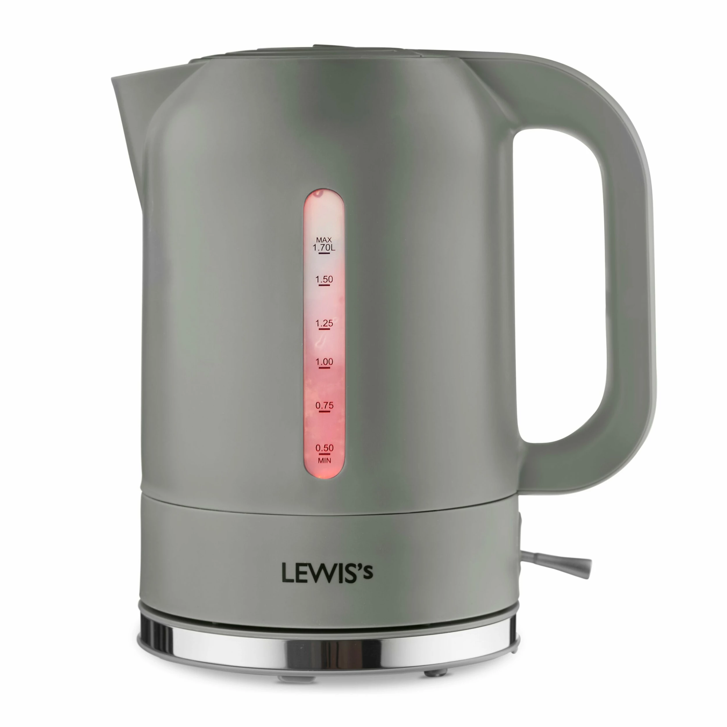 Lewis's Manhattan Jug Kettle 1.7L 3KW - Grey