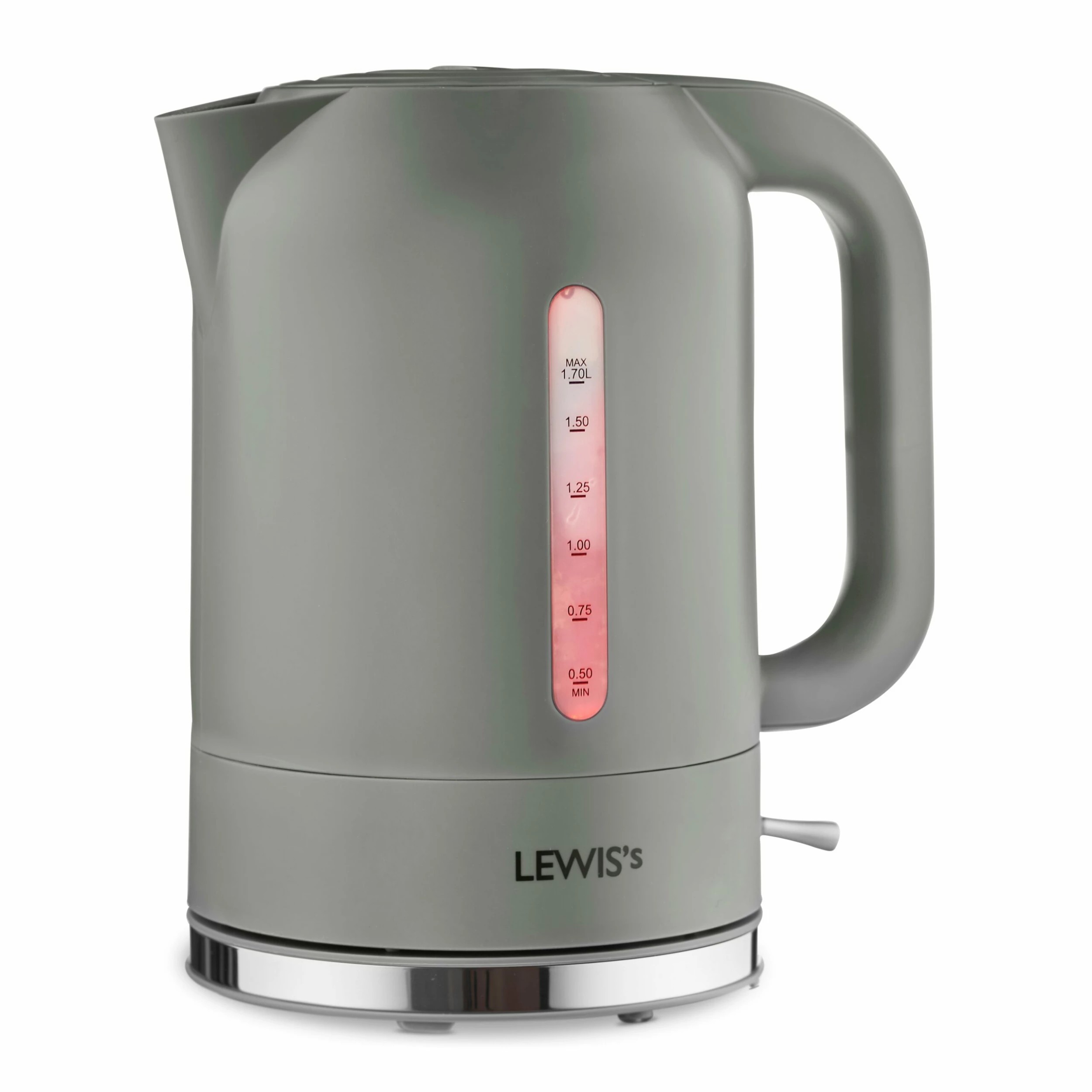 Lewis's Manhattan Jug Kettle 1.7L 3KW - Grey - Image 2