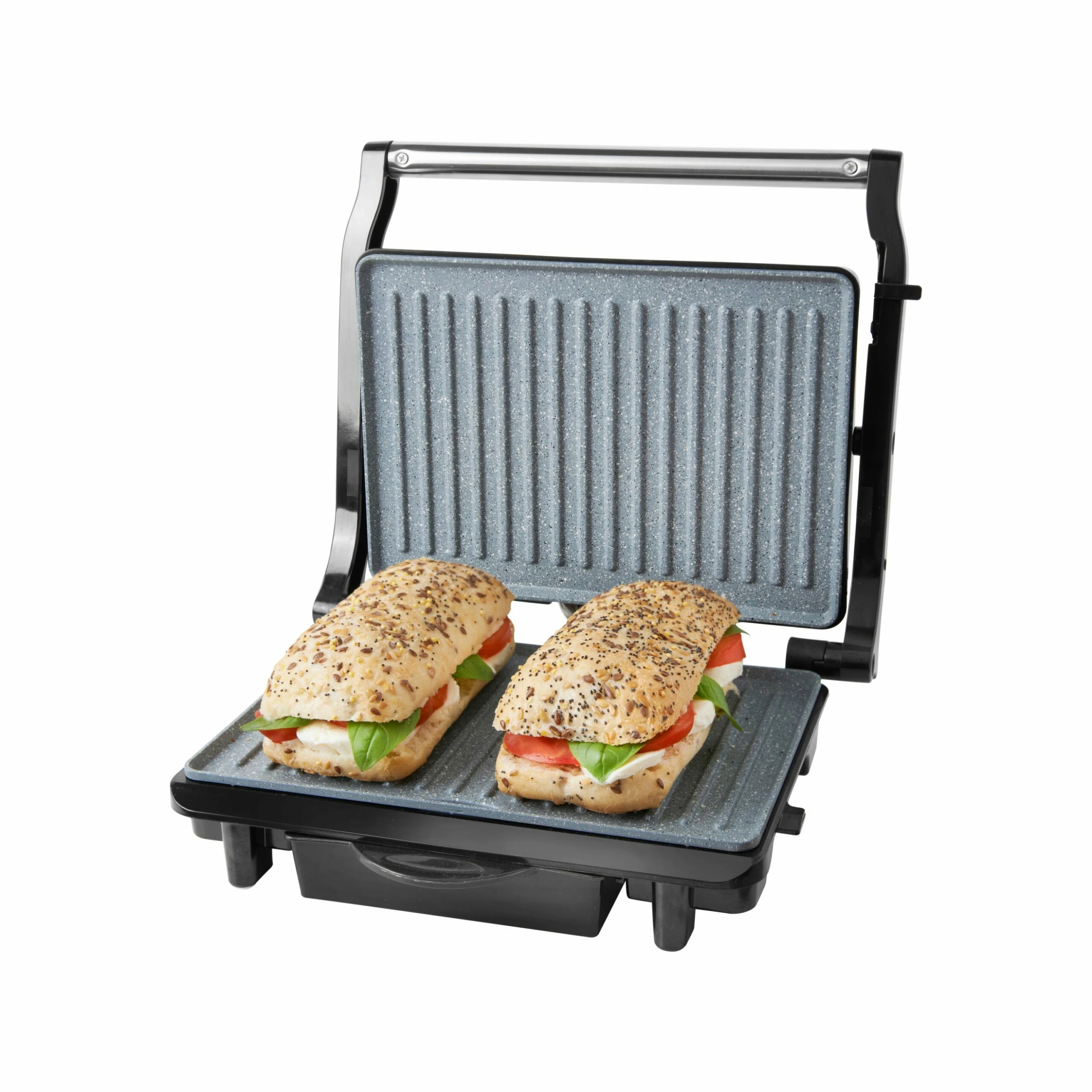 Quest Deluxe Health Grill & Panini Press Marble Coated - Silver - Image 8