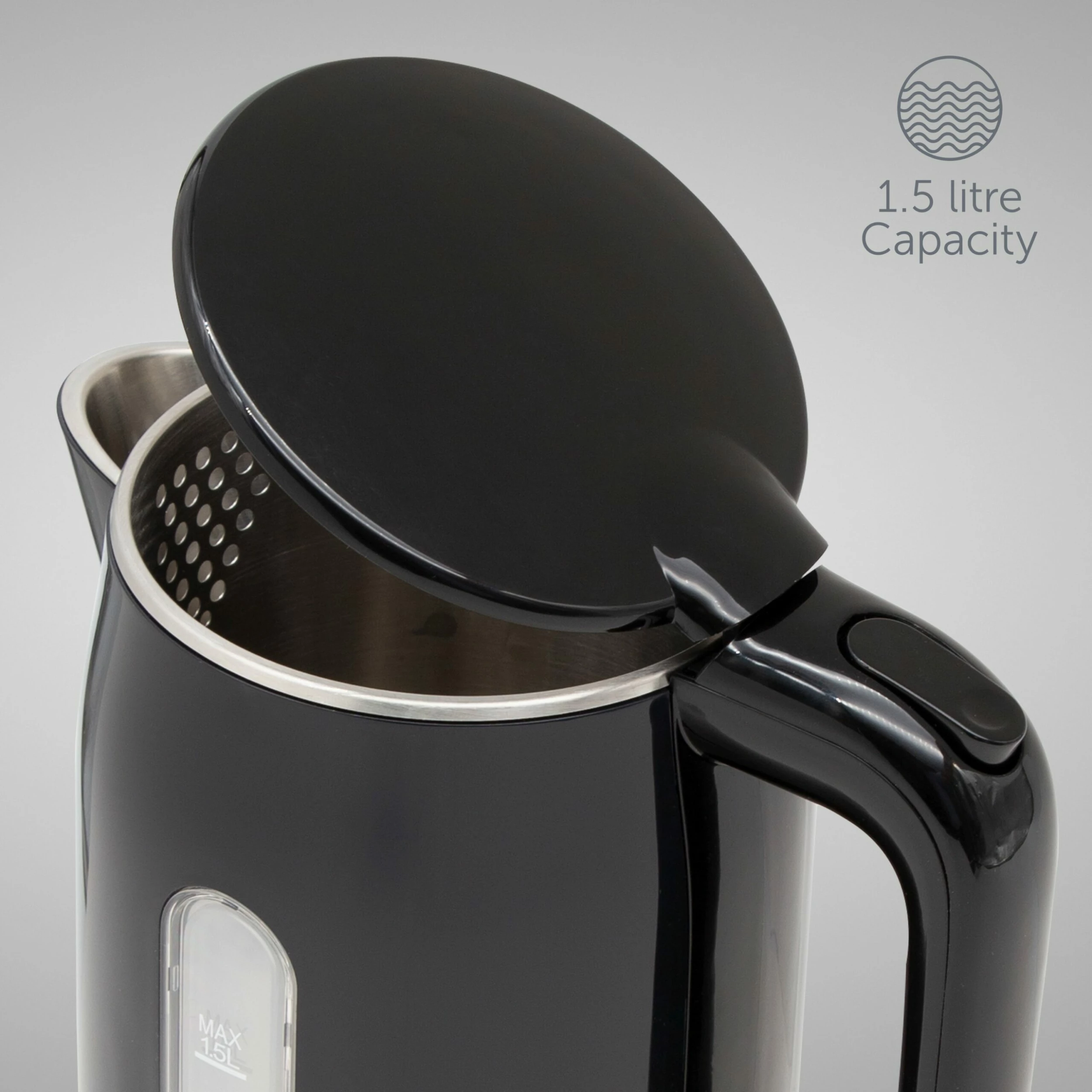 Quest Jug Kettle 1.5 Litre Fast Boil - Black - Image 13