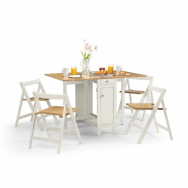 Savoy Dining Table Set With 4 Chairs White