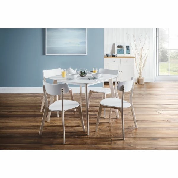 Casa Dining Table 90cm White - Image 3