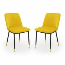 Delaunay Dining Chairs Mustard Set Of 2