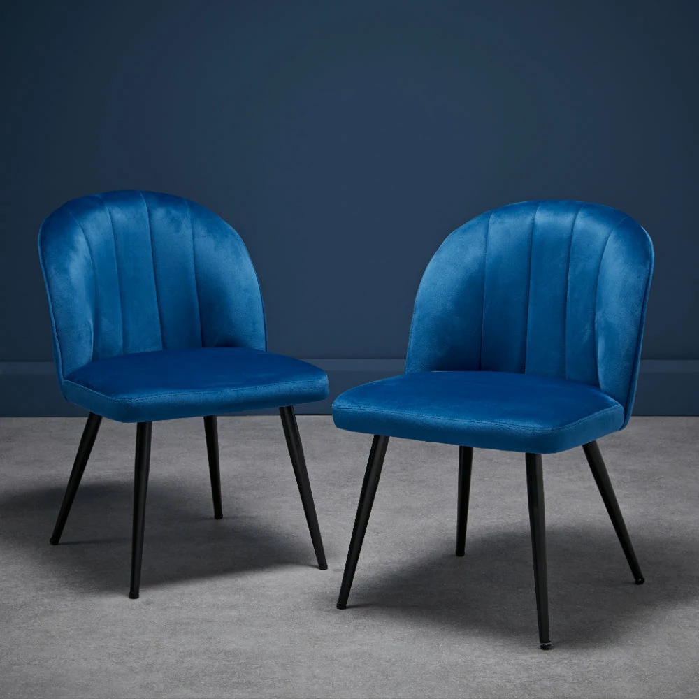 Orla Dining Chairs - Blue - Set Of 2 - Image 2