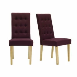 Roma Dining Chairs - Plum Purple - Set Of 2
