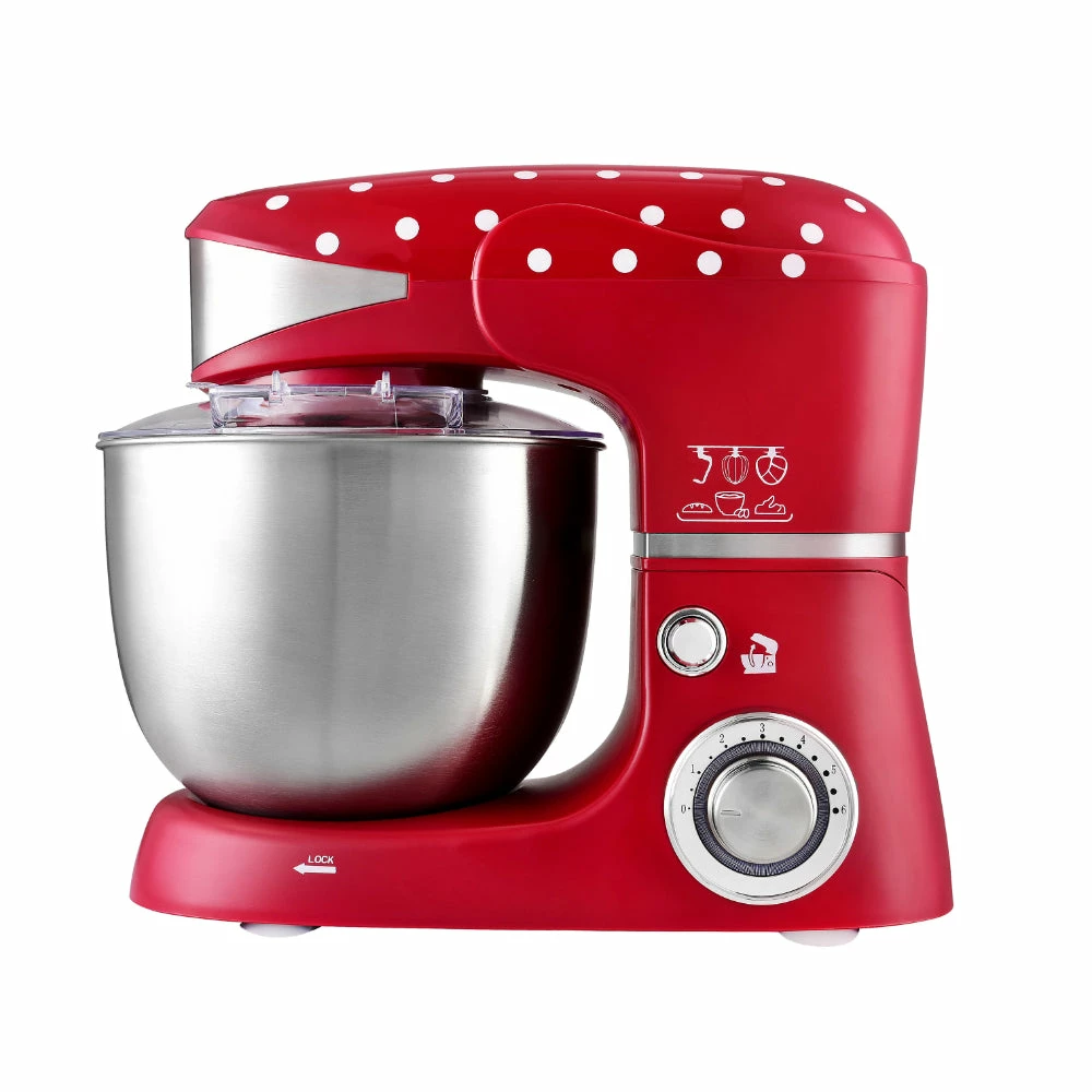 Kalorik Vintage Polkadot Stand Mixer 1000W 5L - Red & White - Image 5