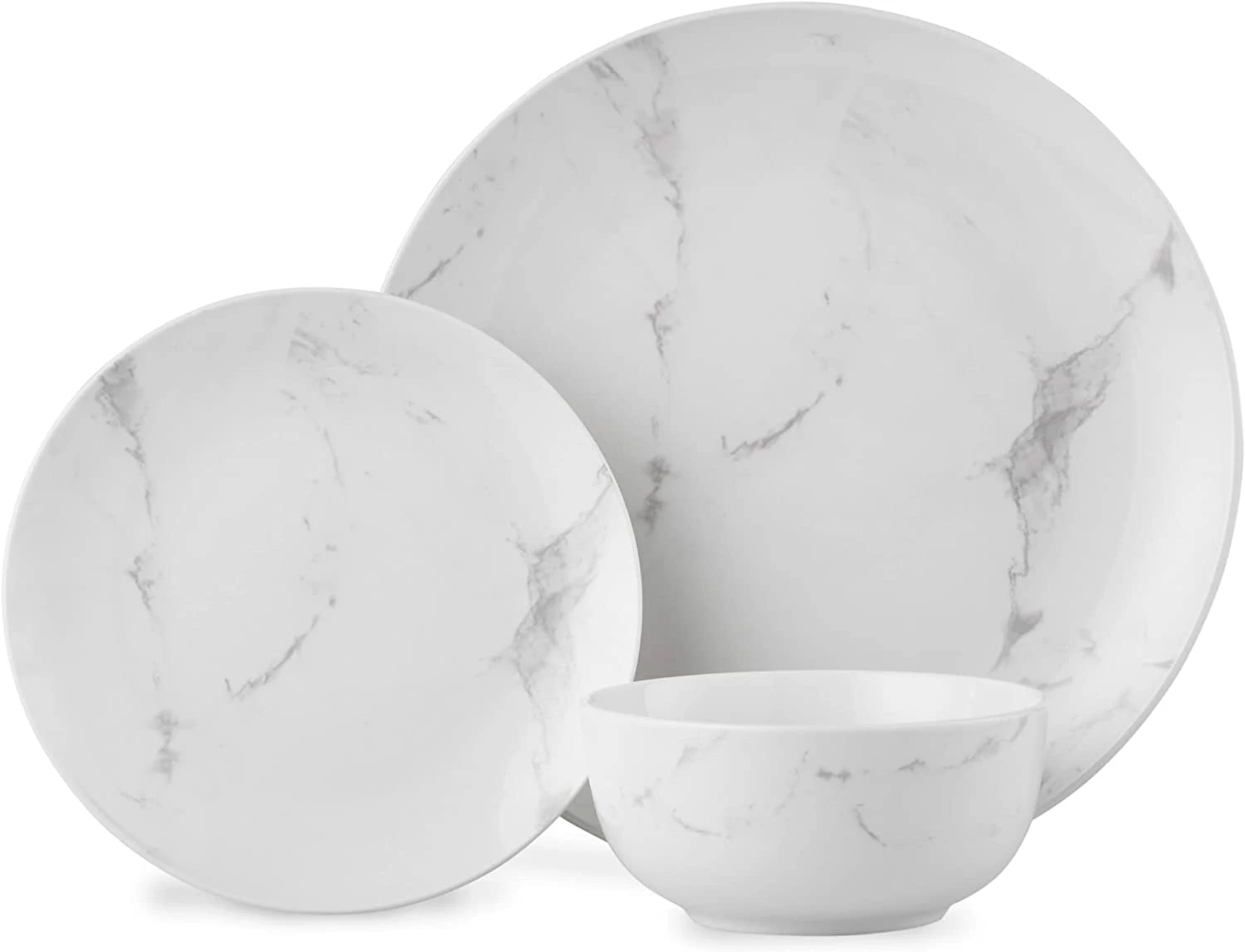 Lewis's 12 Piece Dinner Set - Marble