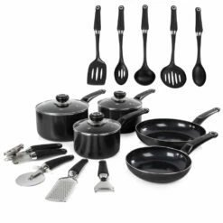 Morphy Richards Equip 14 Piece Pan & Tools Set - Black