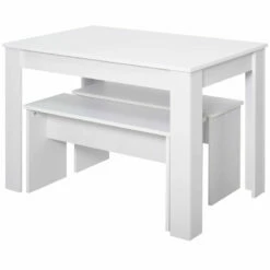 HOMCOM 3 Piece Dining Table Set - White