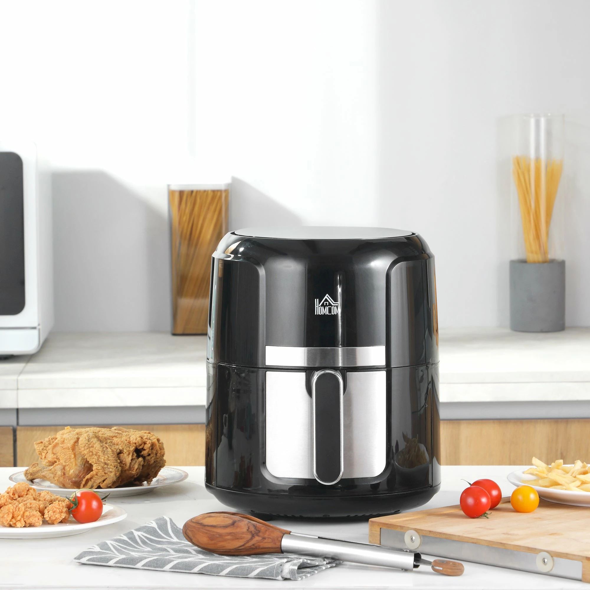 HOMCOM Digital Air Fryer 4L - Black - Image 2