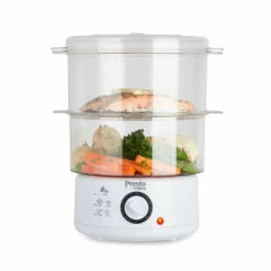 Tower Presto Steam Cooker 2 Tier - White