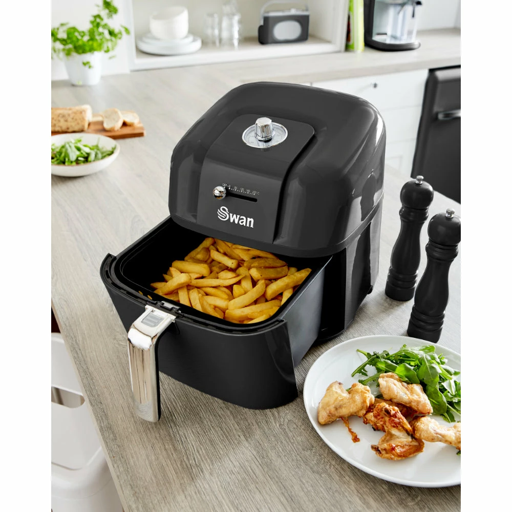 Swan Retro Air Fryer Manual 6L - Black - Image 3