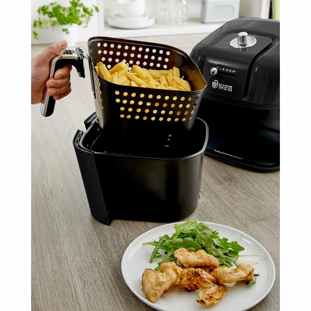 Swan Retro Air Fryer Manual 6L - Black - Image 2