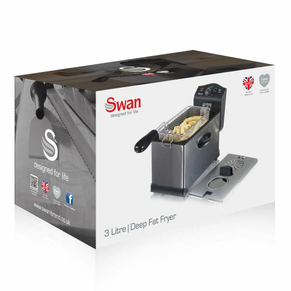 Swan Fryer 3L - Stainless Steel - Image 3