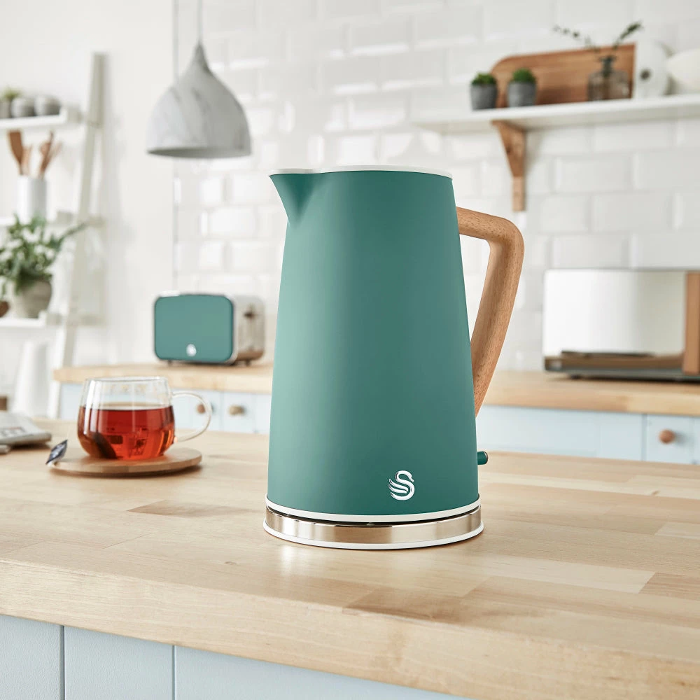 Swan Nordic Cordless Kettle 1.7L - Green - Image 2