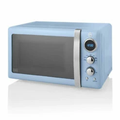 Swan Retro Digital Microwaven 800W - Blue