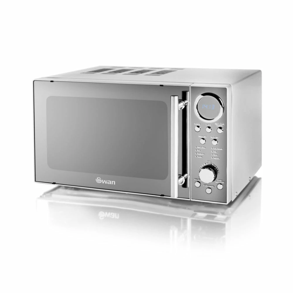 Swan Digital Microwave 800W - Silver