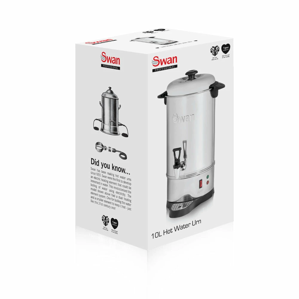 Swan Tea Urn 10L - Stainless Steel - Image 2