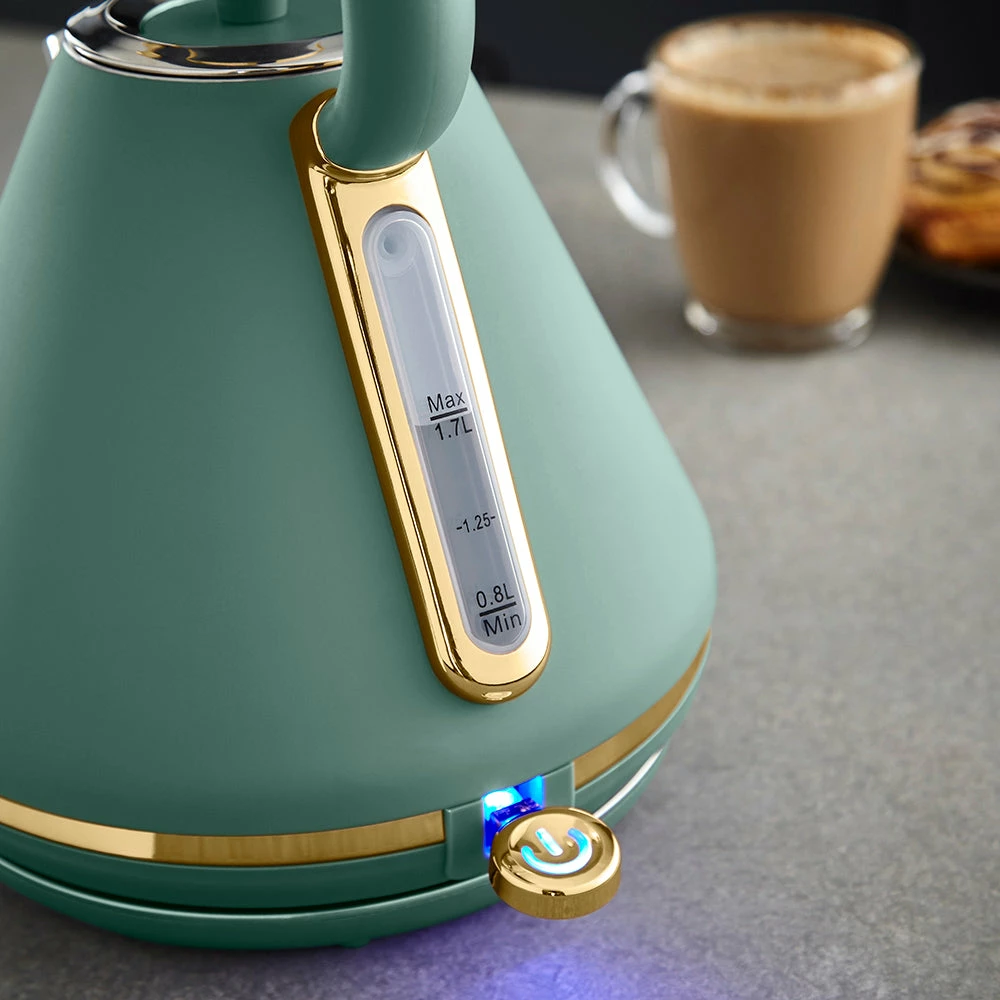 Tower Cavaletto 3KW 1.7 Litre Pyramid Kettle - Jade Green - Image 4