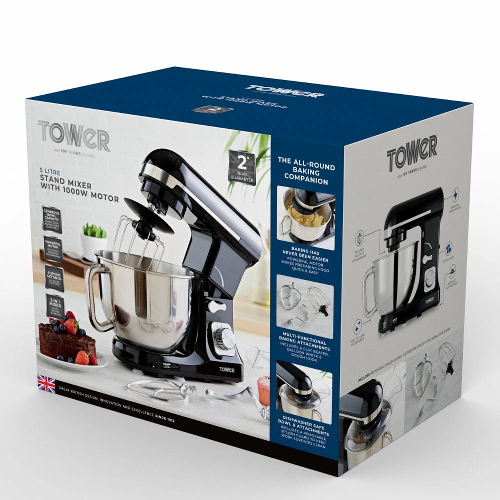 Tower Stand Mixer 1000W - Black - Image 3