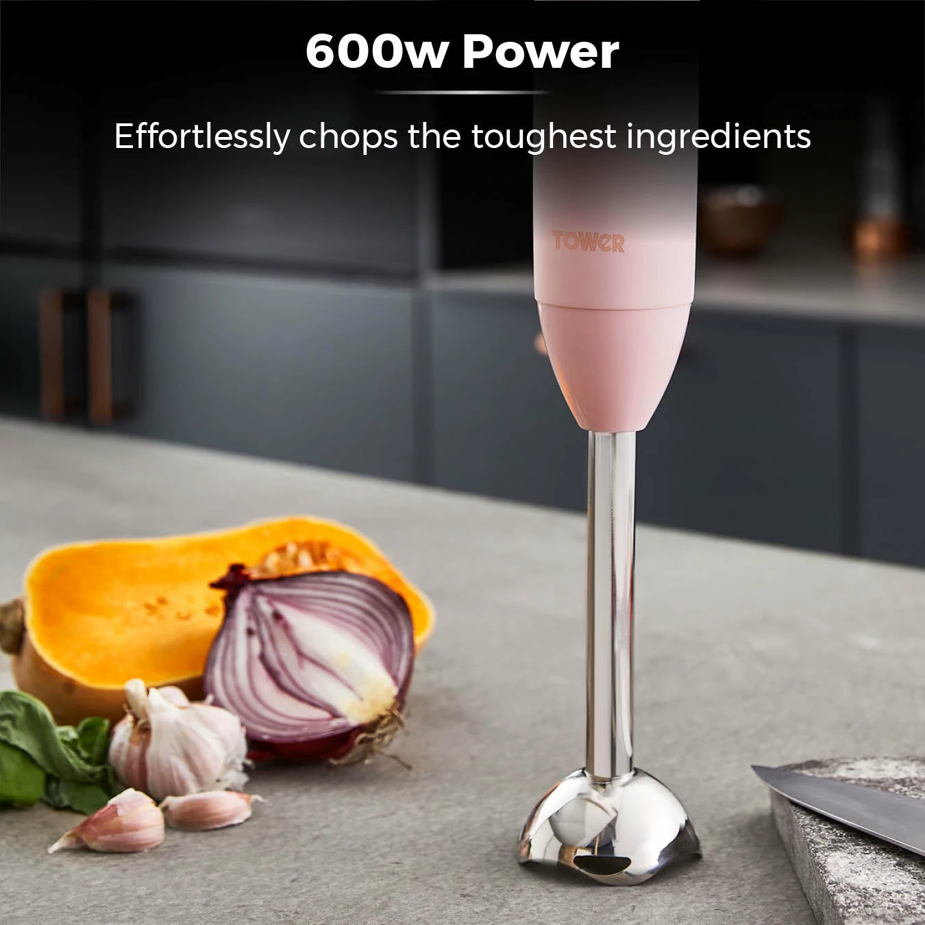 Tower Cavaletto 600W Stick Blender - Pink - Image 3