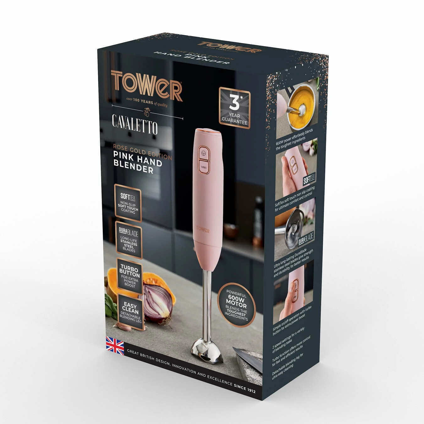 Tower Cavaletto 600W Stick Blender - Pink - Image 9