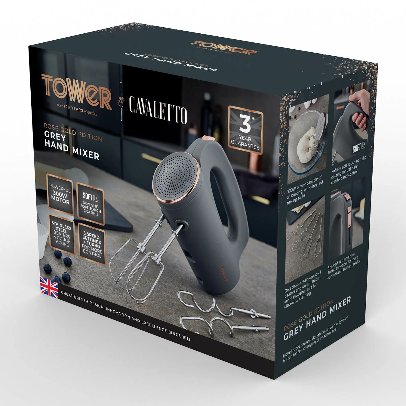 Tower Cavaletto 300W Hand Mixer - Grey - Image 10