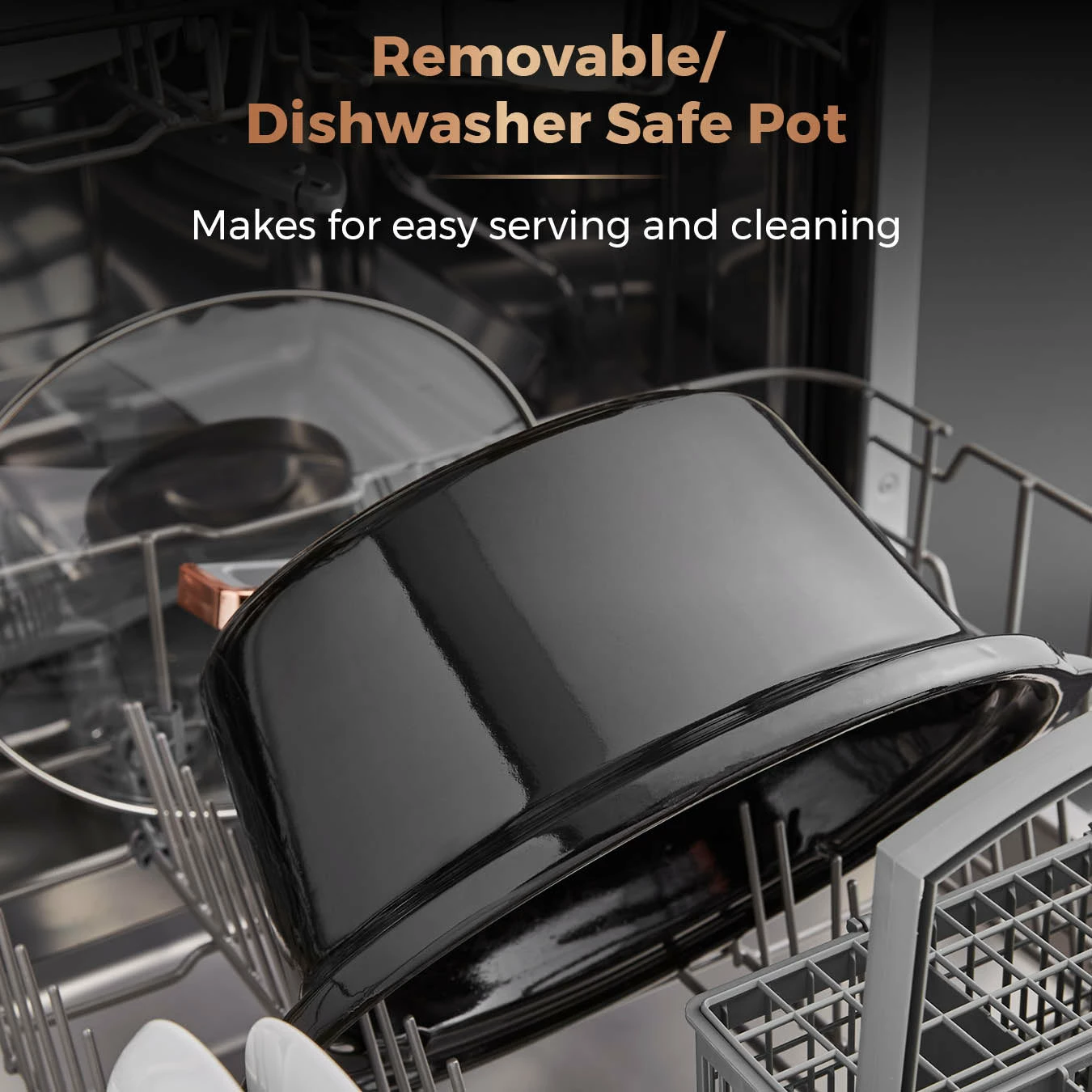 Tower Cavaletto 3.5 Litre Slow Cooker - Black - Image 6