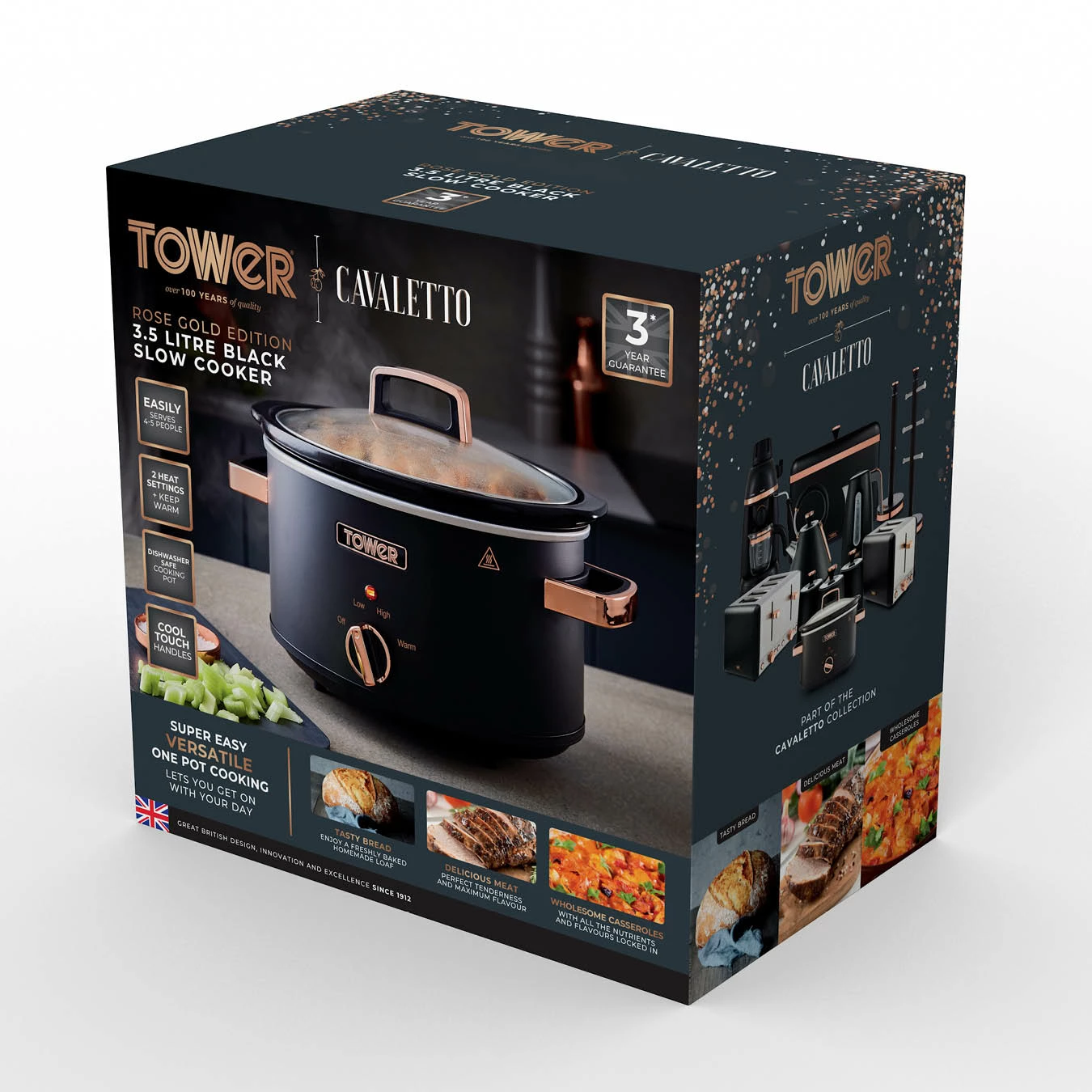 Tower Cavaletto 3.5 Litre Slow Cooker - Black - Image 10