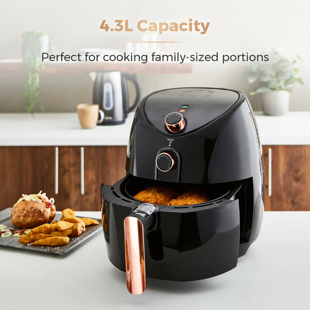 Tower Manual Air Fryer 4.3L - Rose Gold - Image 2