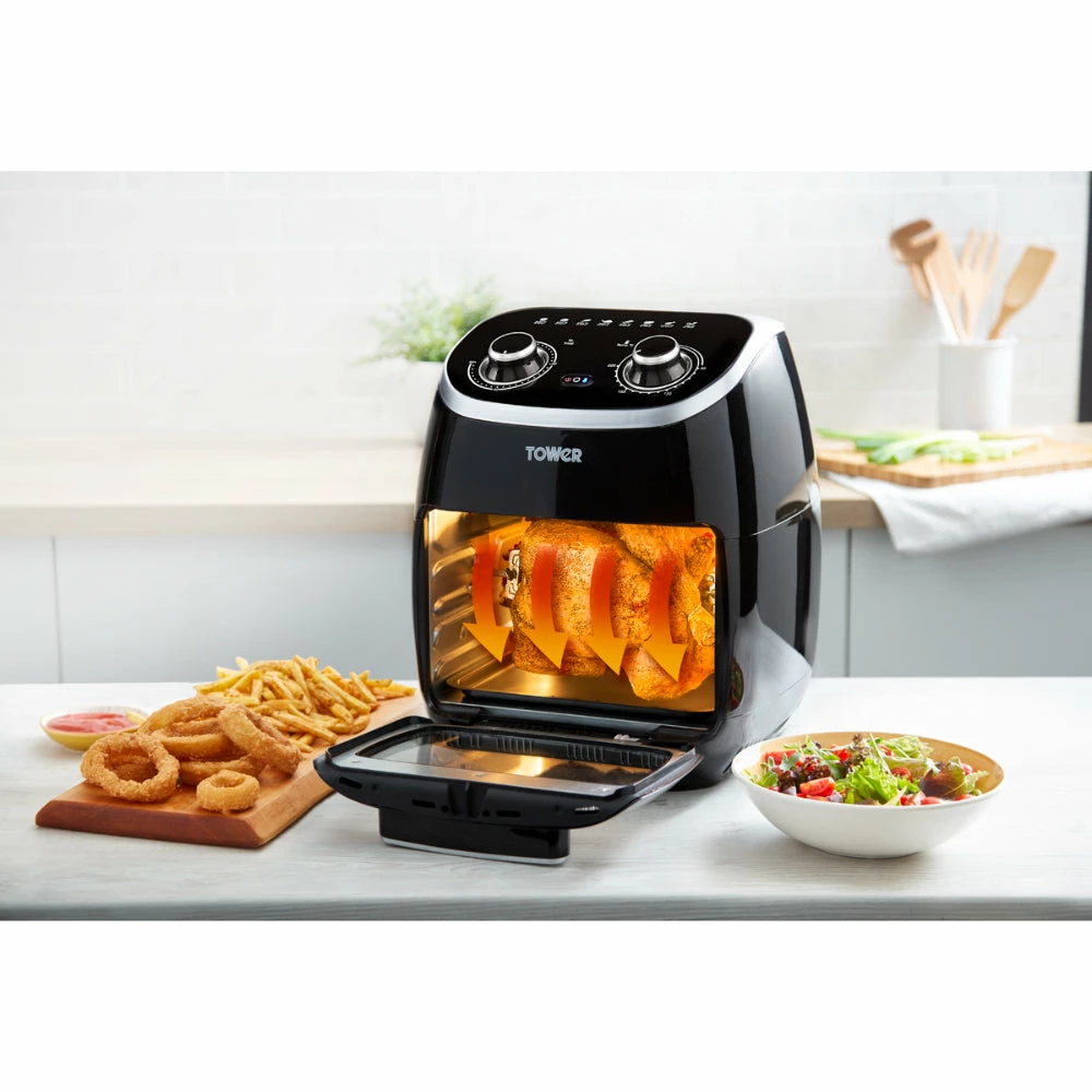 Tower Vortx Manual Air Fryer Oven 11L - Black - Image 2