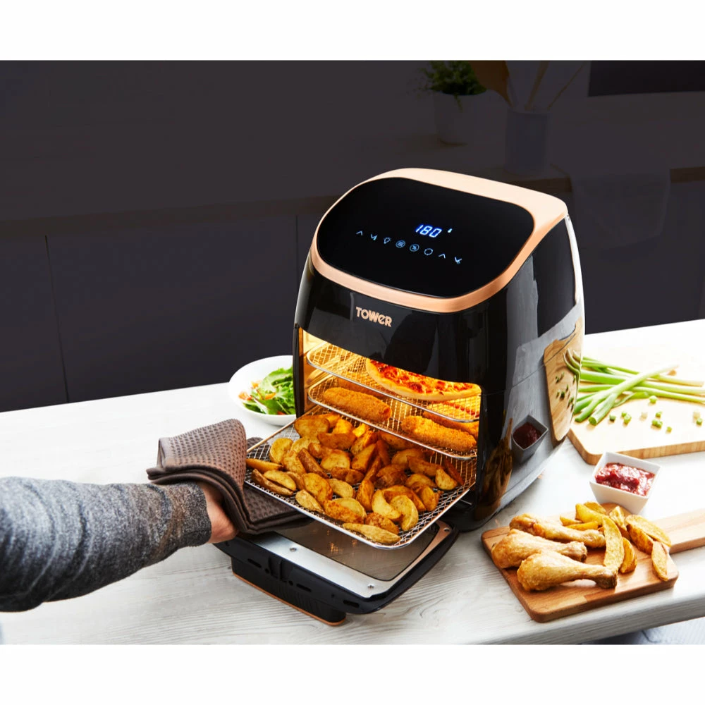 Tower Air Fryer Oven 11L Rose Gold - Black - Image 9