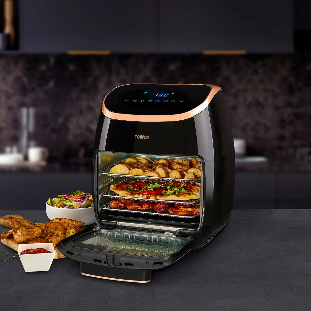 Tower Air Fryer Oven 11L Rose Gold - Black - Image 5