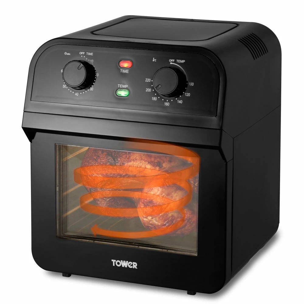 Tower Vortx Manual Air Fryer Oven 12L - Black - Image 3