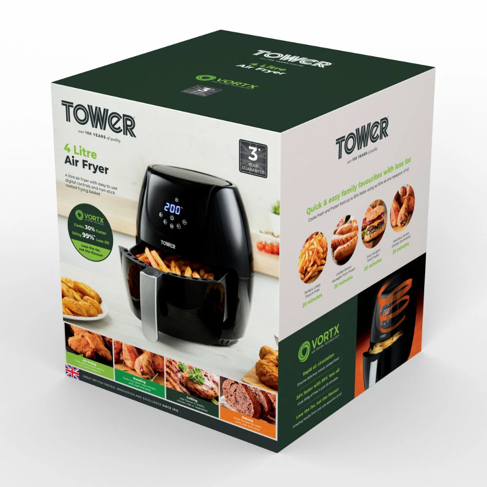 Tower Vortx Digital Air Fryer 4L - Black - Image 13