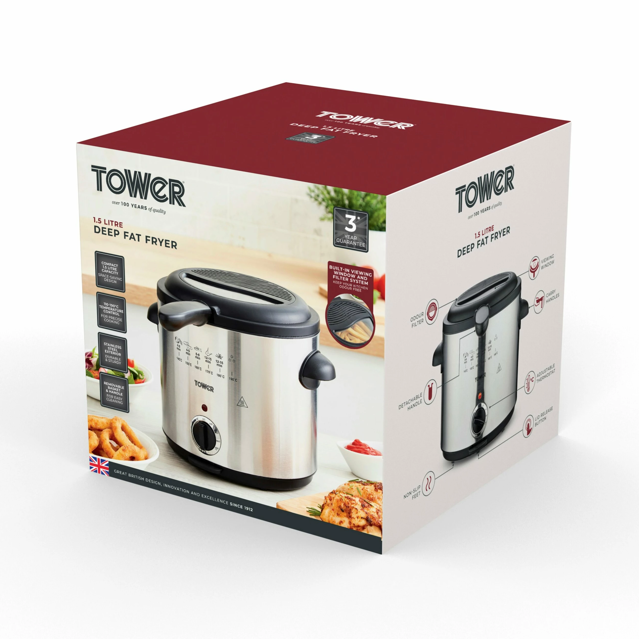 Tower Stainless Steel Deep Fryer 1.5Litre - Image 10