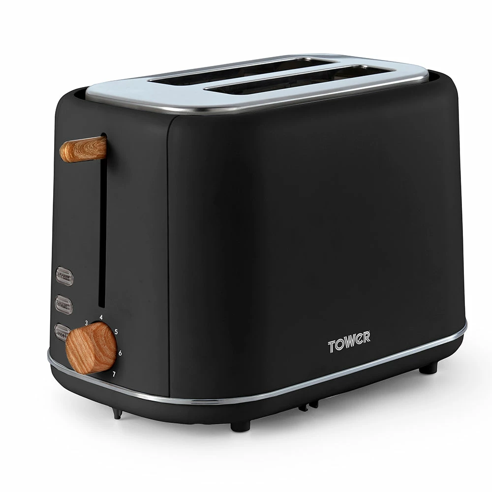 Tower Scandi 2 Slice Toaster - Black