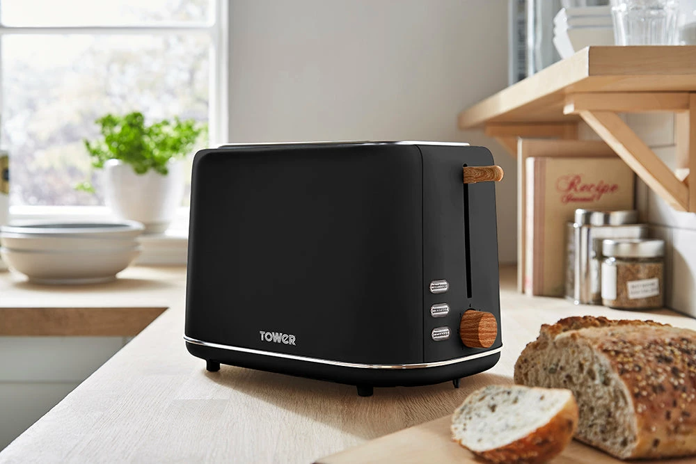 Tower Scandi 2 Slice Toaster - Black - Image 6