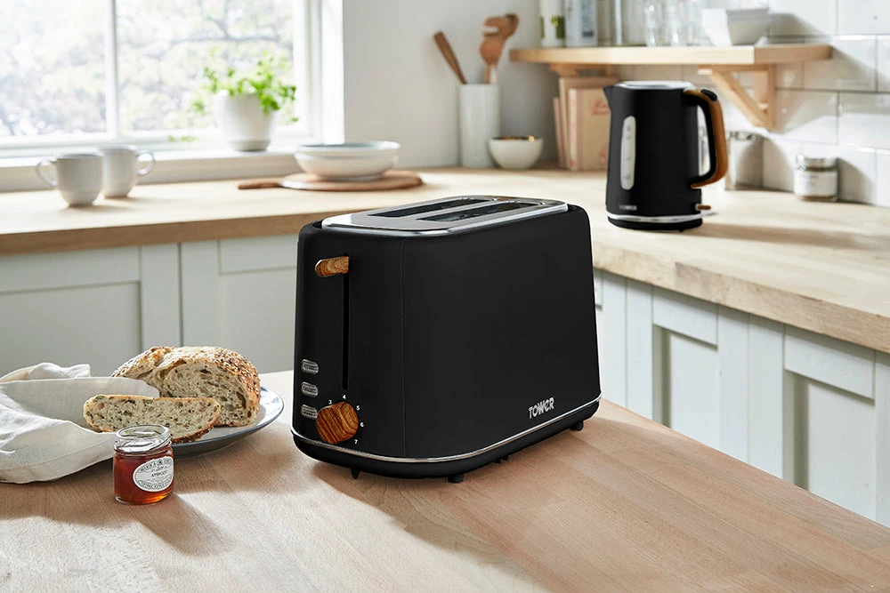 Tower Scandi 2 Slice Toaster - Black - Image 7