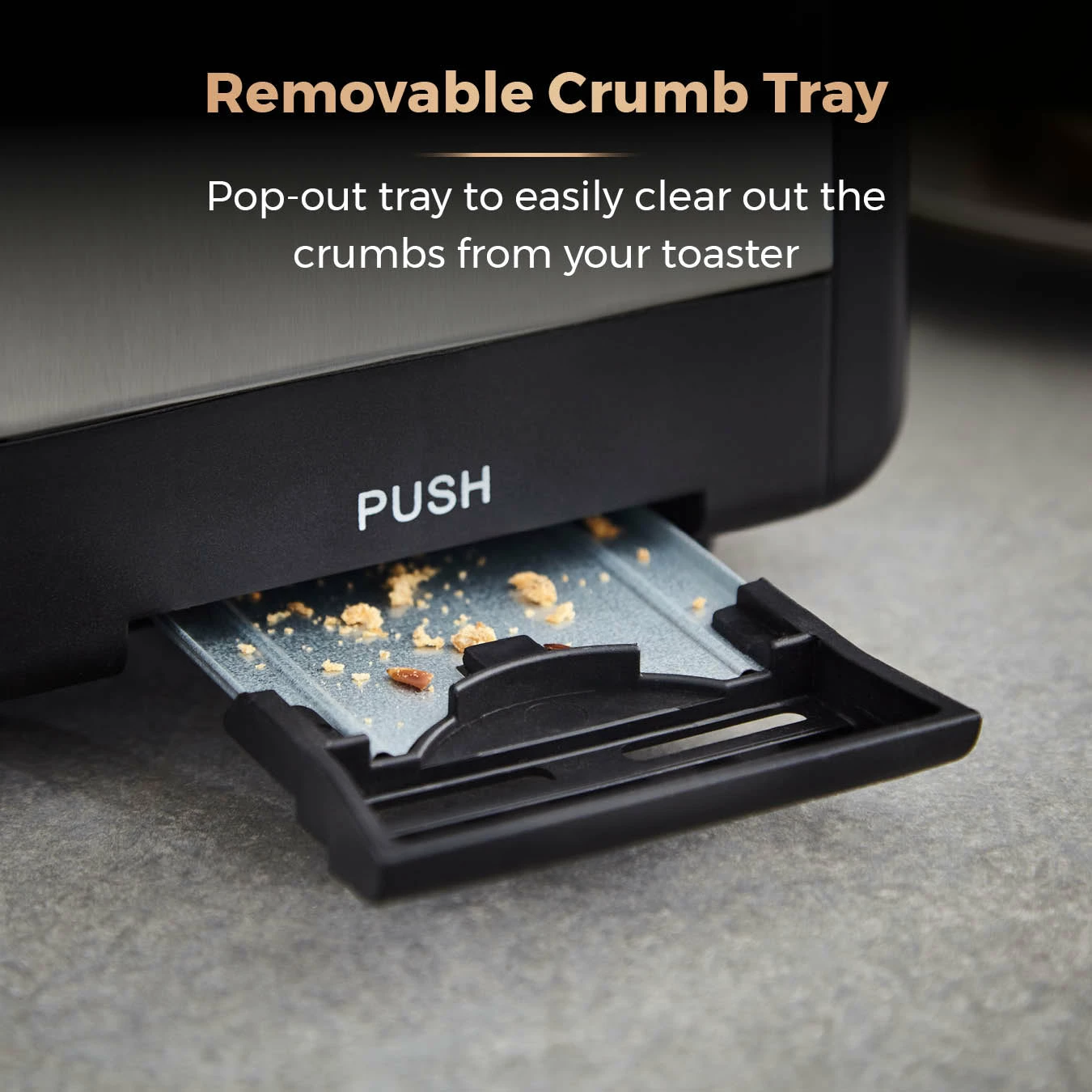 Tower Cavaletto 2 Slice Stainless Steel Toaster - Black - Image 6